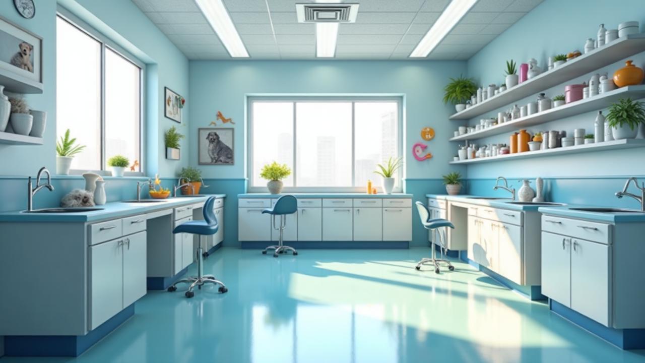 Modern pet grooming facility in Lincoln CA with professional grooming stations